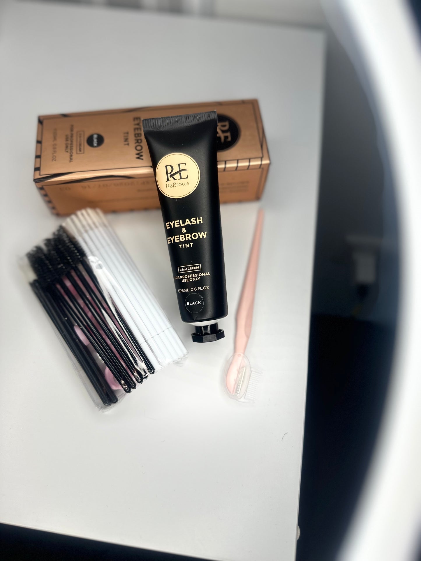 Professionelle wasserdichte 2 in 1 „Re Brows“ Farbe für Augenbrauen und Wimpern, 25 ml