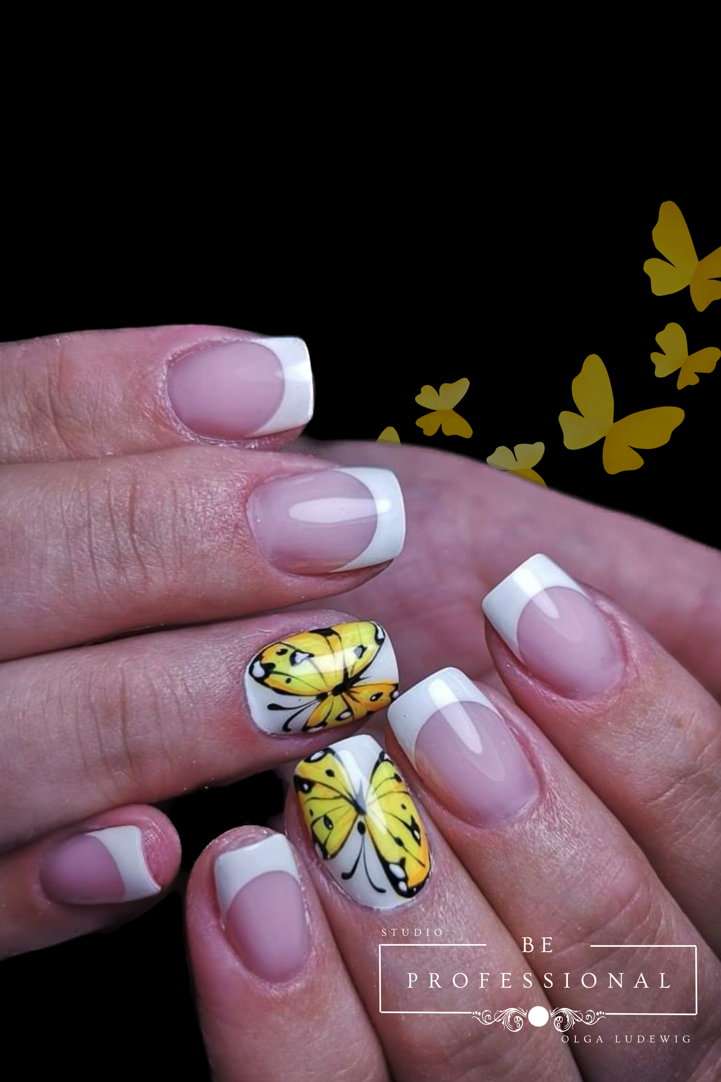 Nailart Pinsel- Fineliner in drei Größen / kurz 7 cm / Mittel 9 cm/ lang 11 cm / Rose - Gold
