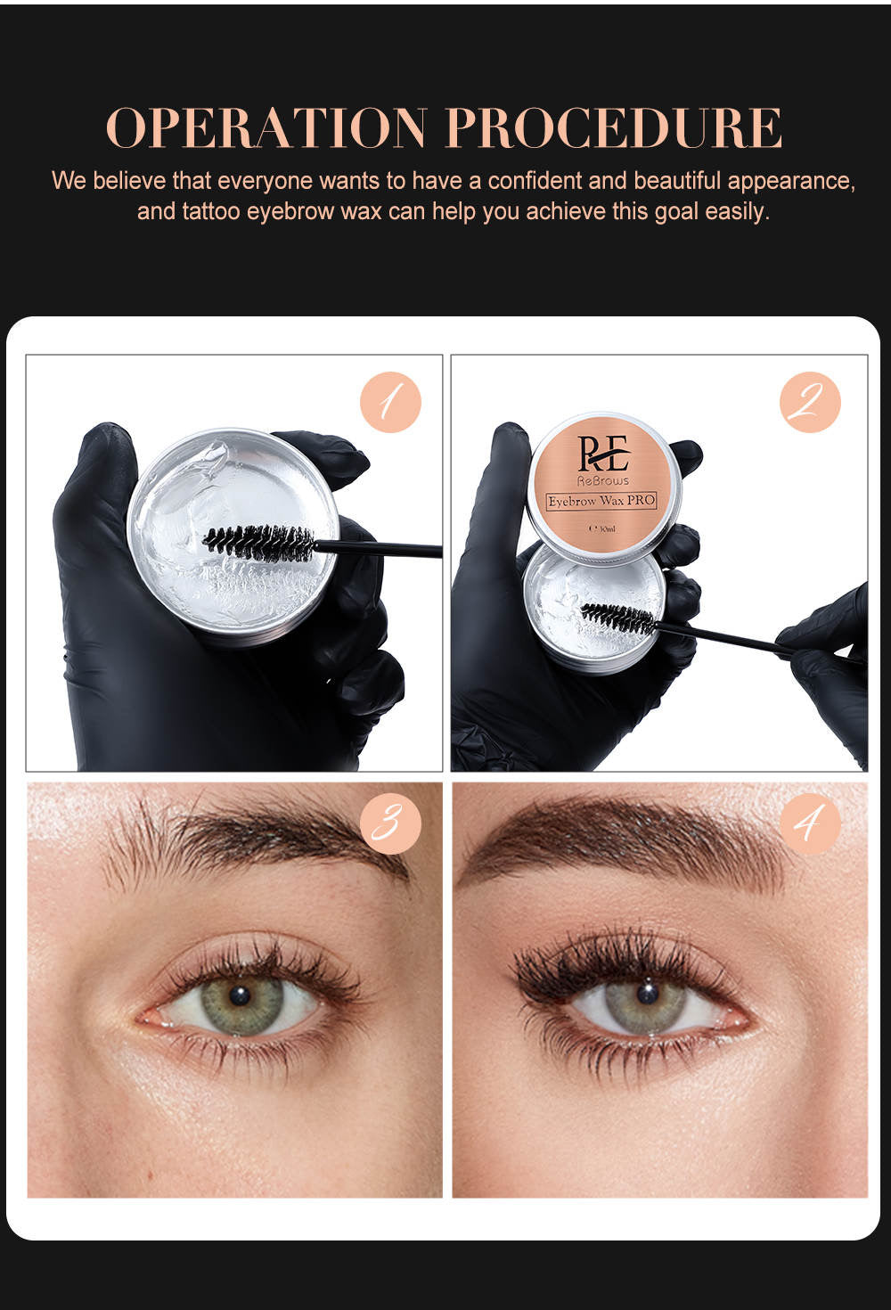 „ Re Brows „ Brow Wax PRO für Stylen und/ oder  Brow Lifting geeignet