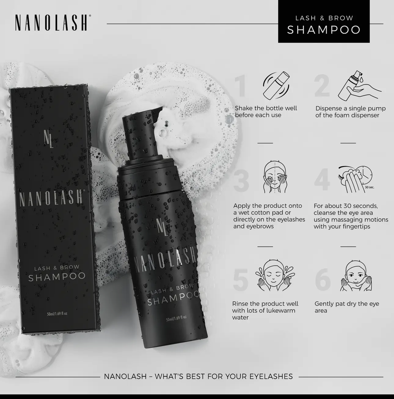 Nanolash Wimpern- & Brauenshampoo