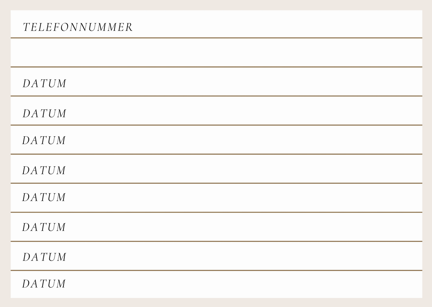 Terminkarten - 100 Stück