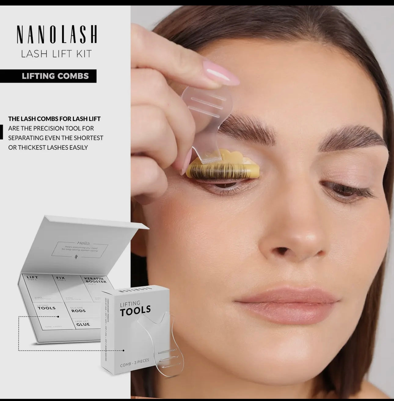 Nanolash Lifting-Kämme 3 Stück