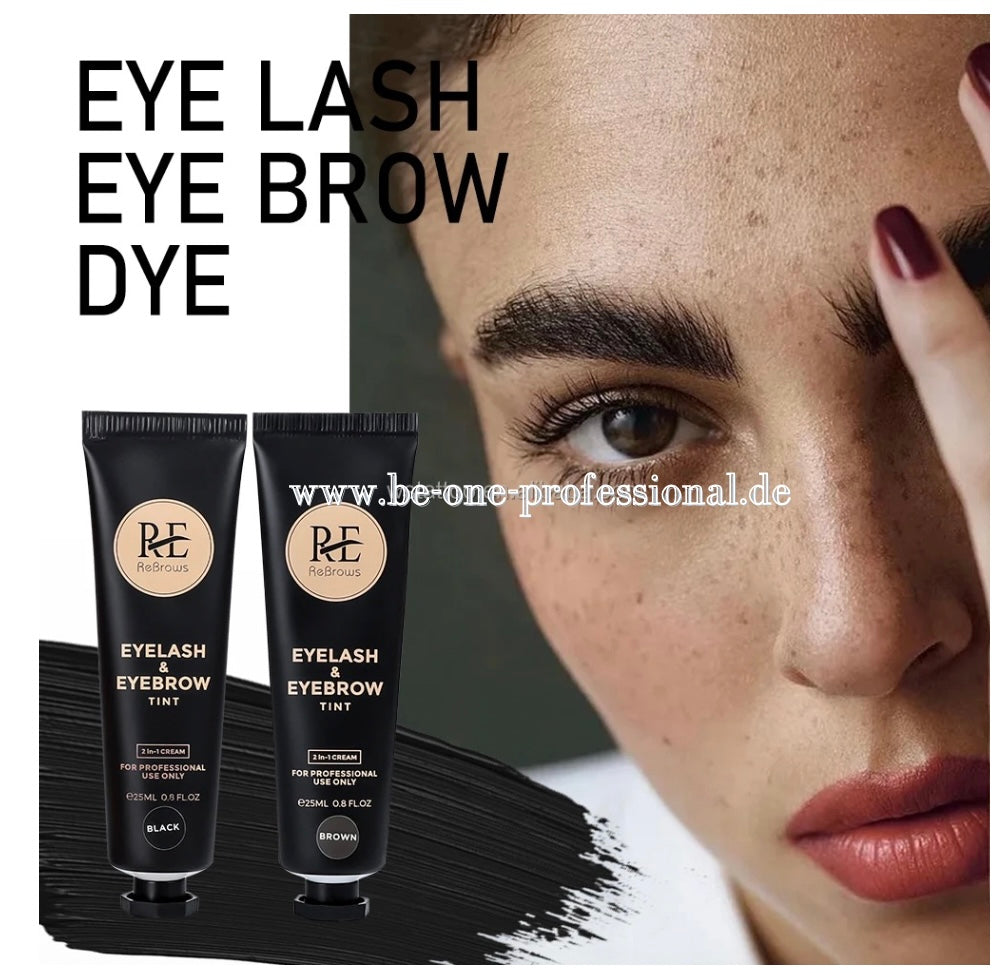 Professionelle wasserdichte 2 in 1  „Re Brows“ Farbe für Augenbrauen  und Wimpern, 25 ml