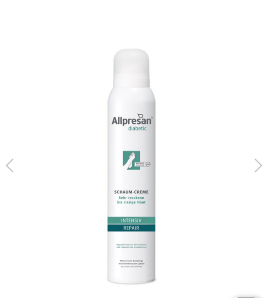 200 ml Allpresan diabetic
Schaum-Creme INTENSIV + REPAIR mit Urea