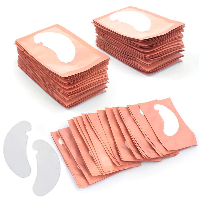 Augenpads für Wimpernverlängerung / Eyelash Pad 50 Paar (Rosa)