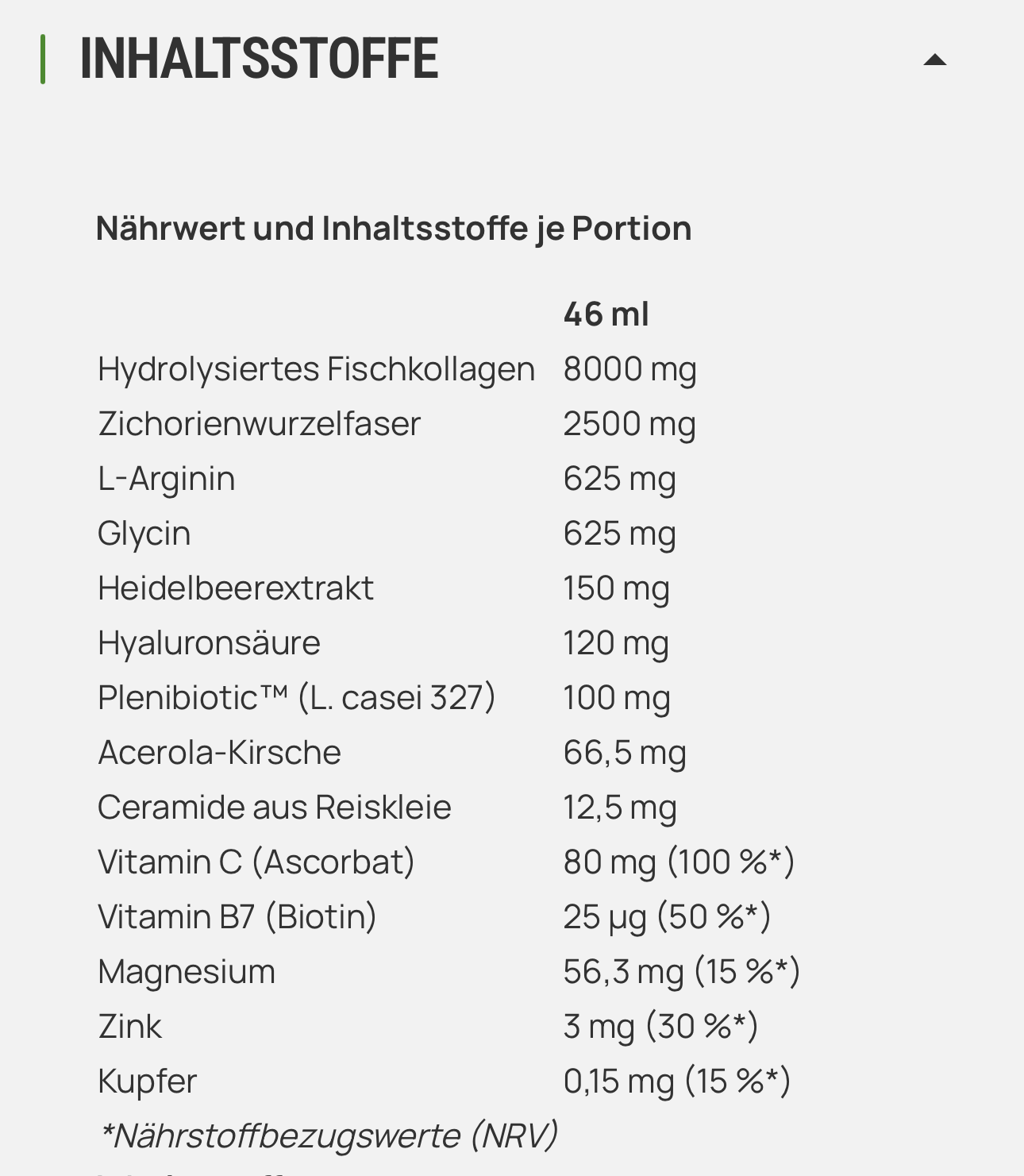 ZINZINO Collagen Boozt – 10x46 ml flüssiges Meereskollagen mit Hyaluronsäure
